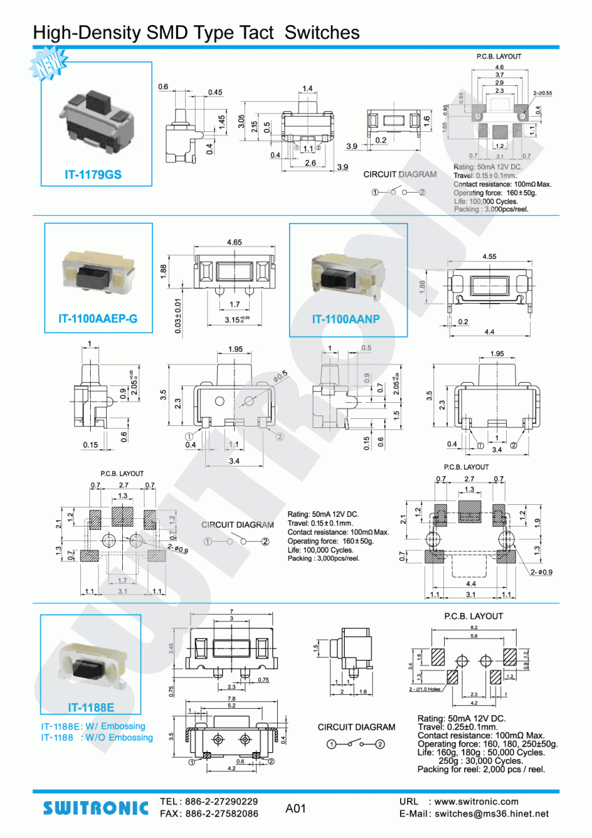 SMD Type Tact Switch