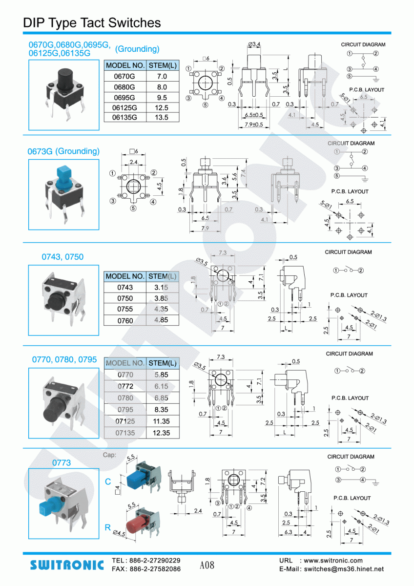 DIP Tact Switch